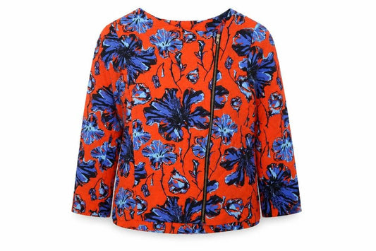 Atmosphere Womens Orange Floral  Jacket  Size 14
