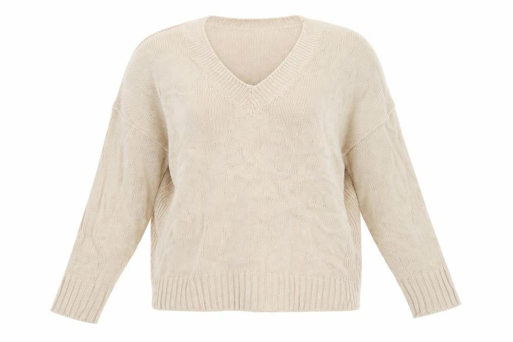 QED London Womens White  Knit Pullover Jumper Size M