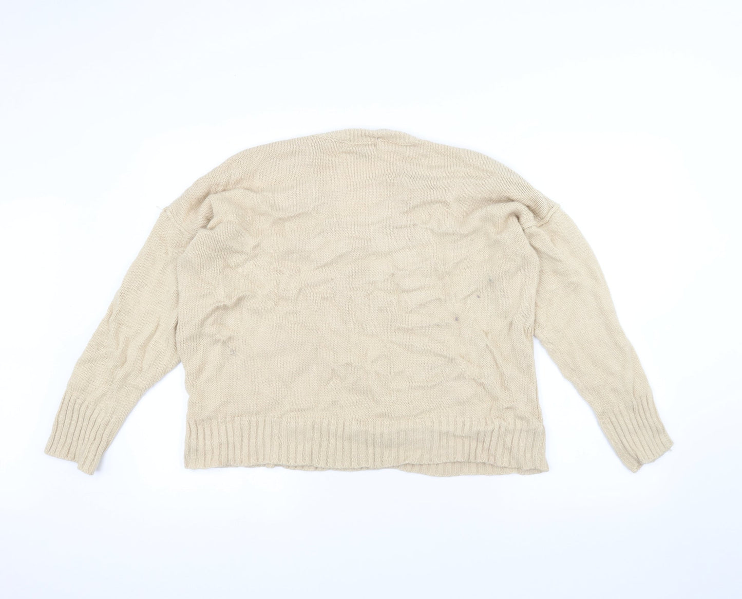 QED London Womens White  Knit Pullover Jumper Size M