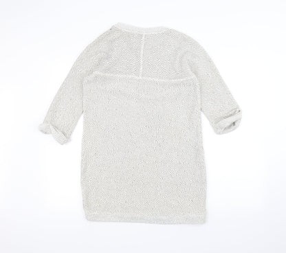 Preloved Dorothy Perkins Womens White   Pullover Jumper Size 8 - Back