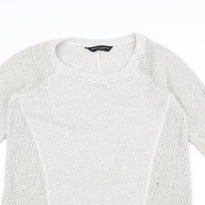 Preloved Dorothy Perkins Womens White   Pullover Jumper Size 8 - Detail