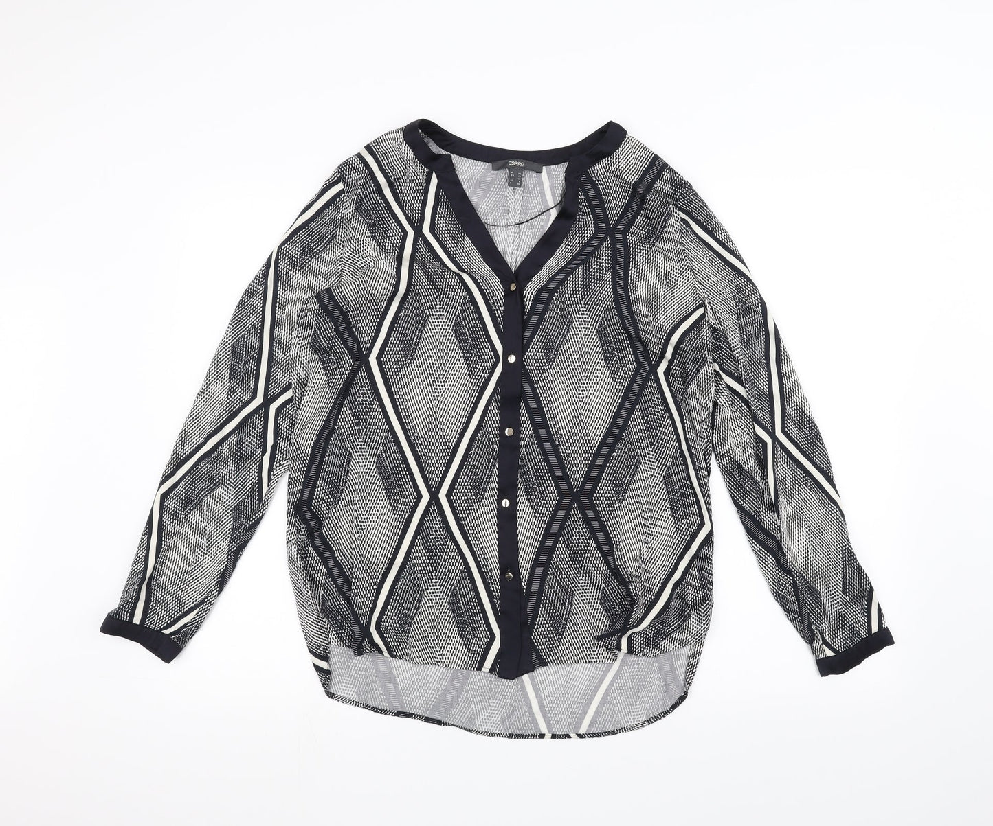 Espirit Womens Black   Basic Button-Up Size 10