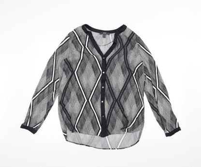 ESPRIT Womens Black   Basic Button-Up Size 10
