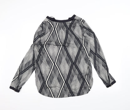 ESPRIT Womens Black   Basic Button-Up Size 10
