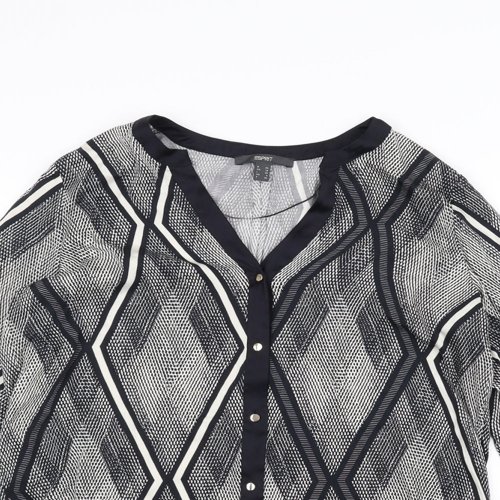 Espirit Womens Black   Basic Button-Up Size 10