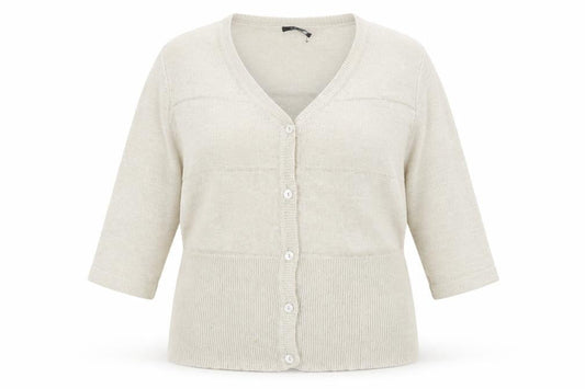 Bonmarché Womens White Knit Jacket Coatigan Size XL