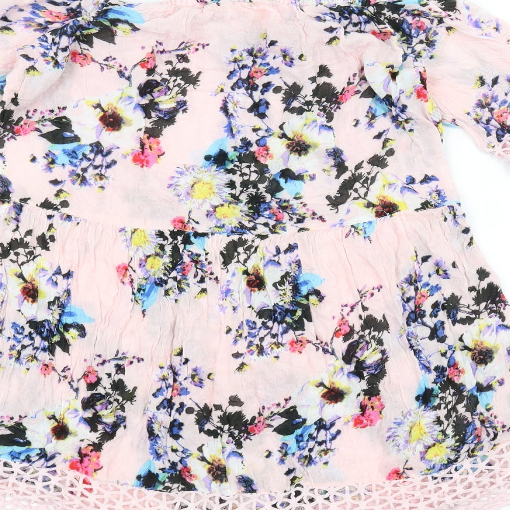 rires riort Womens Pink Floral  A-Line  Size S