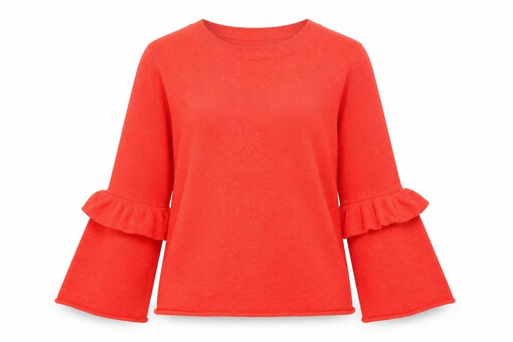 F&F Womens Red  Knit Pullover Jumper Size 14