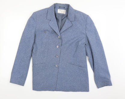 Preloved Bonmarché Womens Blue   Jacket Suit Jacket Size 16 - Front