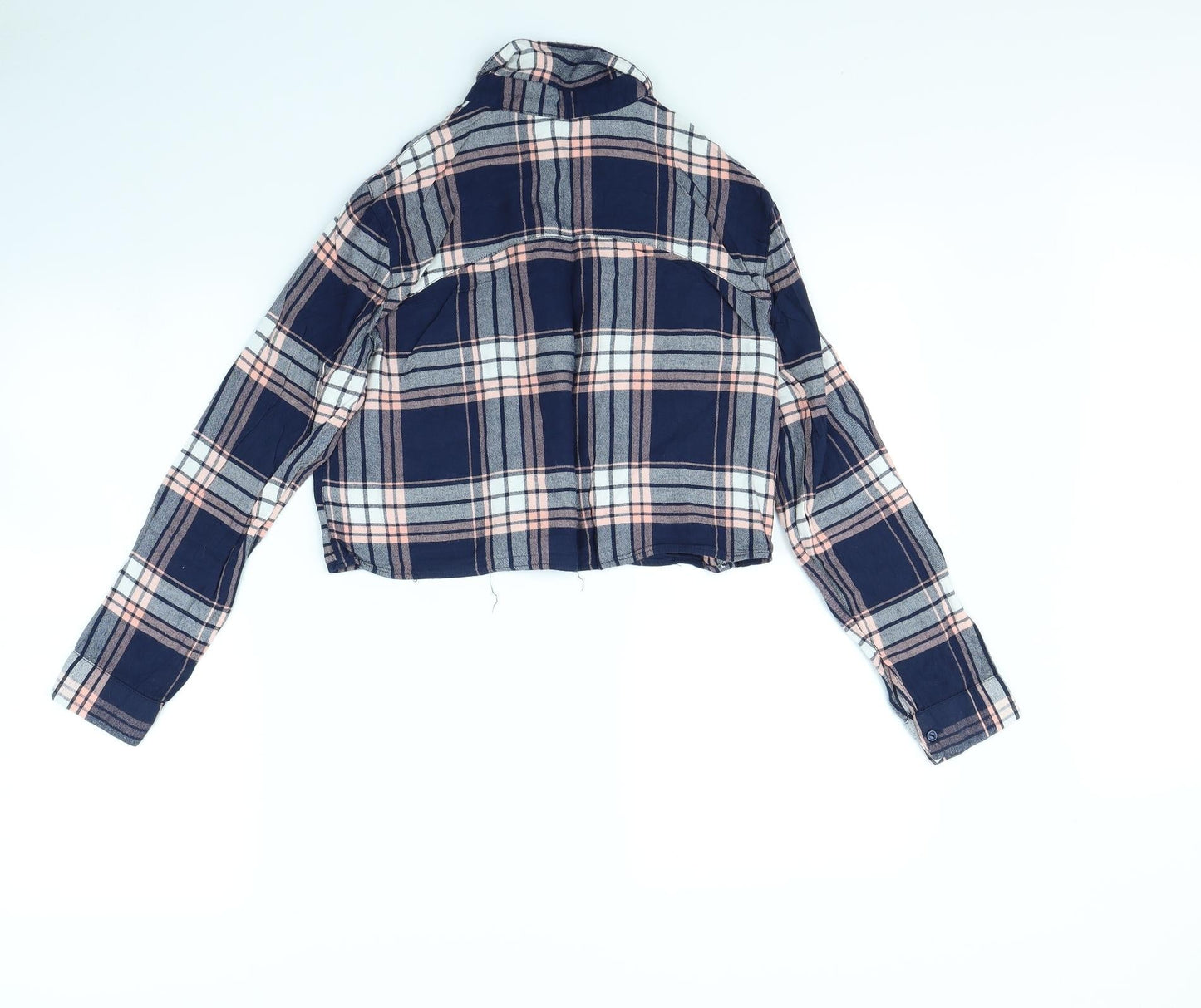 Atmosphere Womens Blue Check  Basic Button-Up Size 10