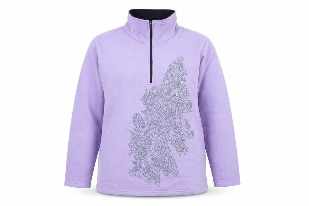 Afibel Womens Purple   Henley Jumper Size 14
