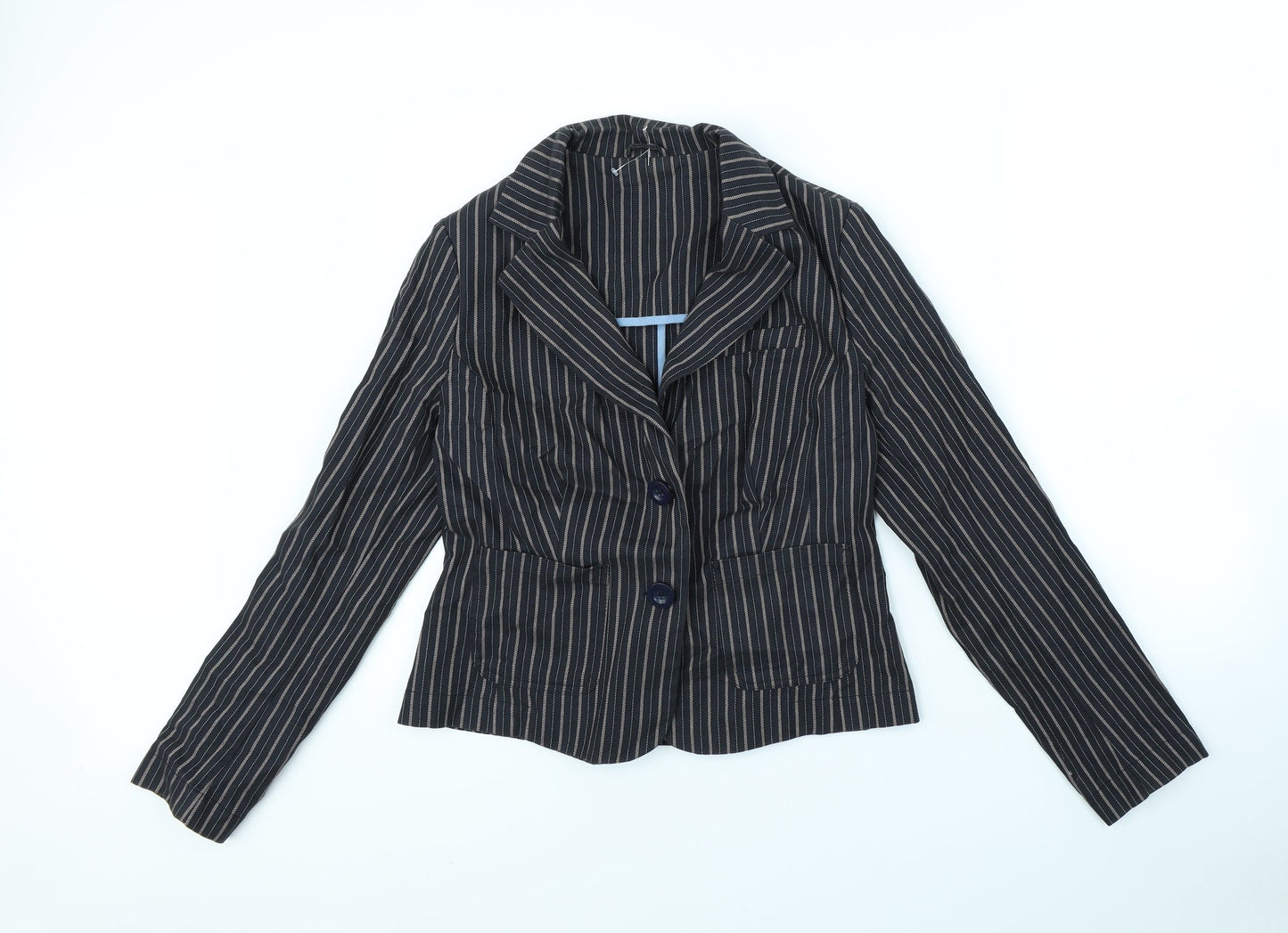 New Look Womens Blue Striped  Jacket  Size 12