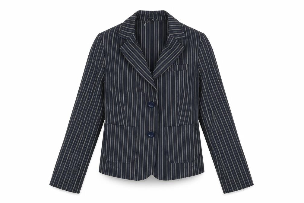 New Look Womens Blue Striped  Jacket  Size 12