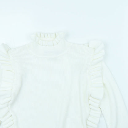 Preloved FLM Womens White   Pullover Jumper Size S - Detail