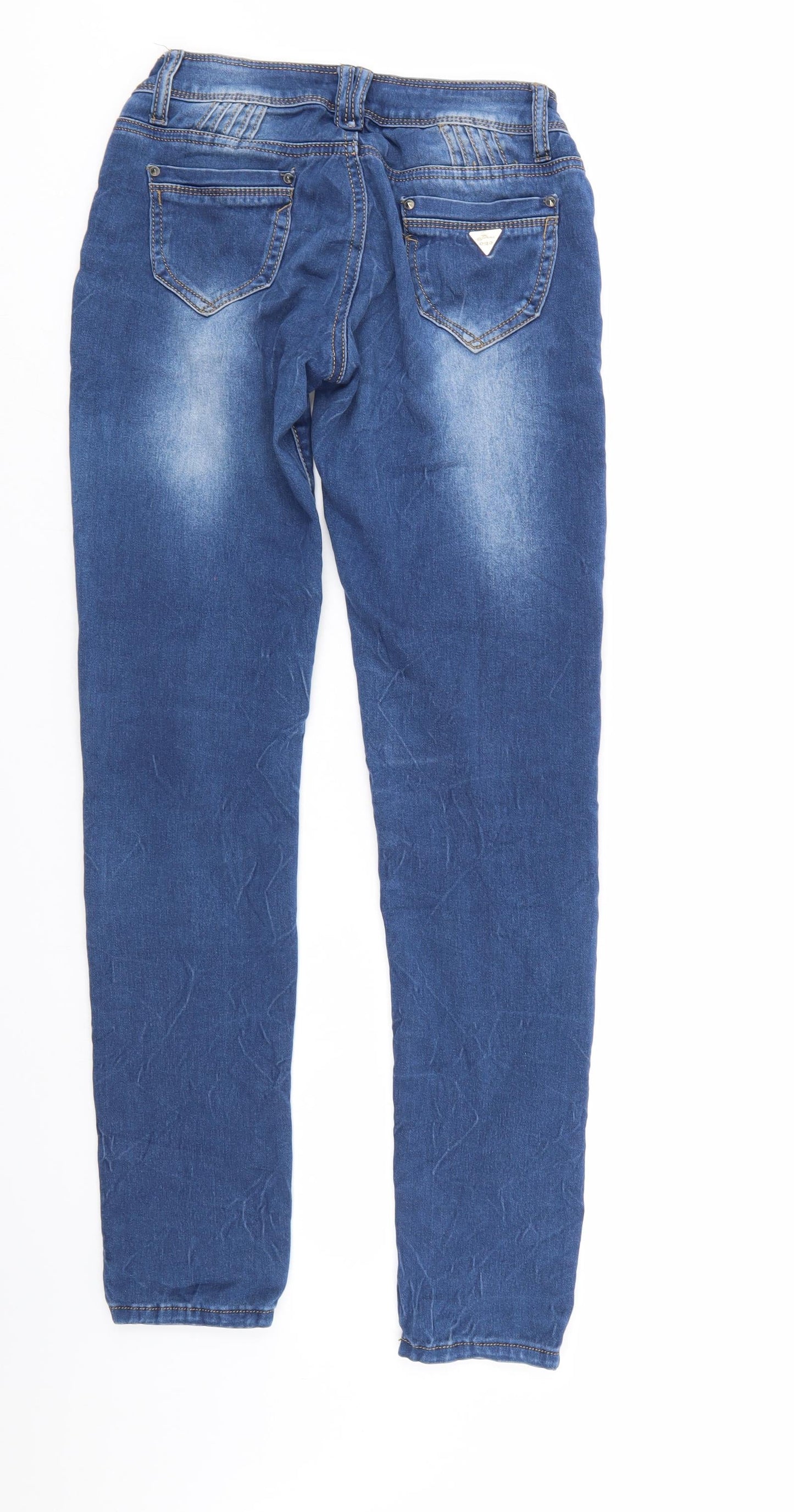 Preworn Womens Blue  Denim Straight Jeans Size M L30 in