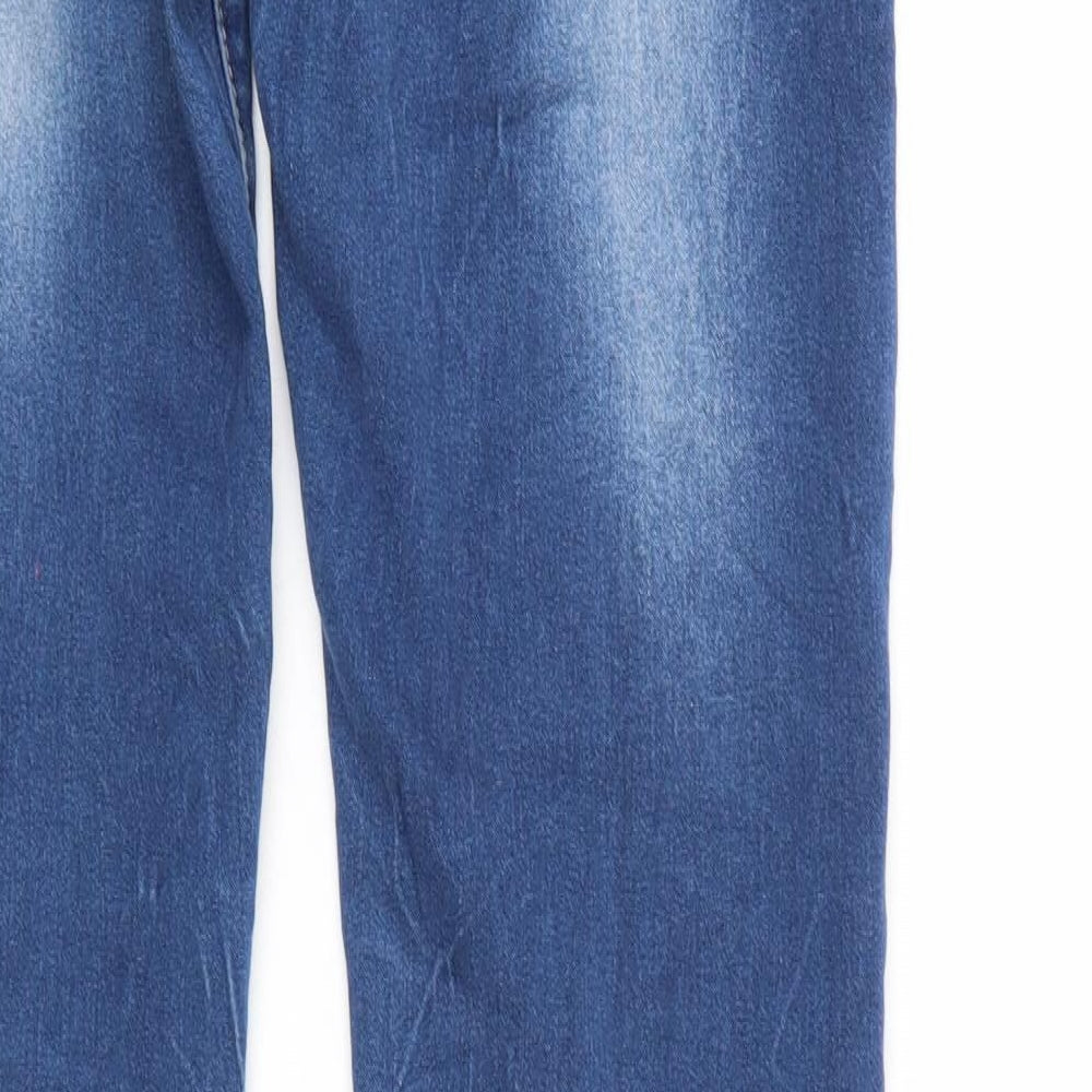 Preworn Womens Blue  Denim Straight Jeans Size M L30 in