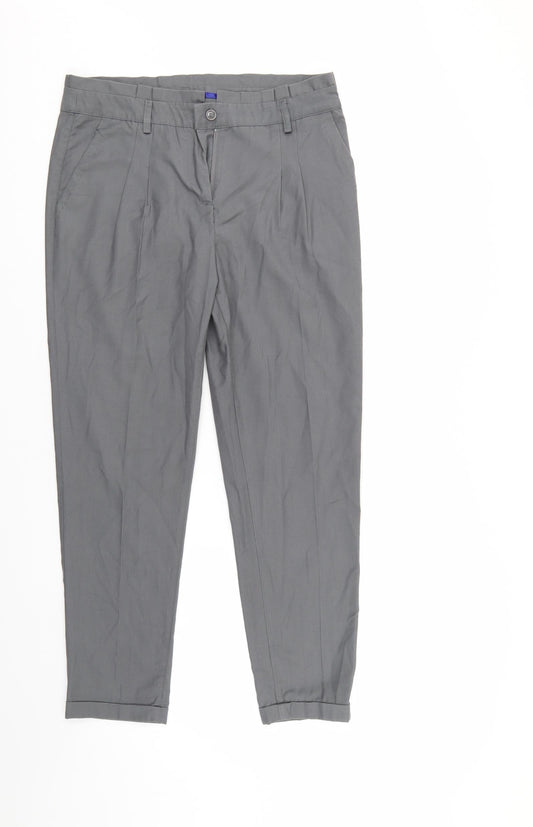 H&M Womens Grey   Trousers  Size 8 L26 in
