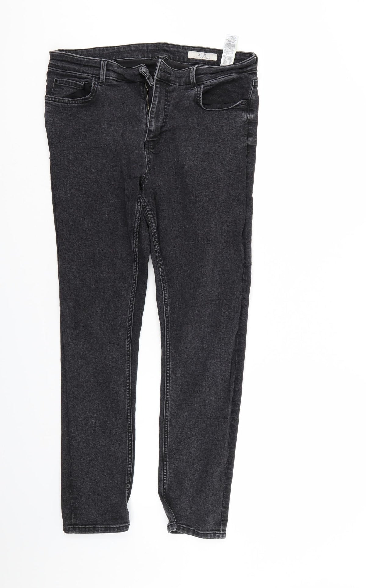 Preloved M&S Womens Black  Denim Straight Jeans Size 6 L28 in - Front