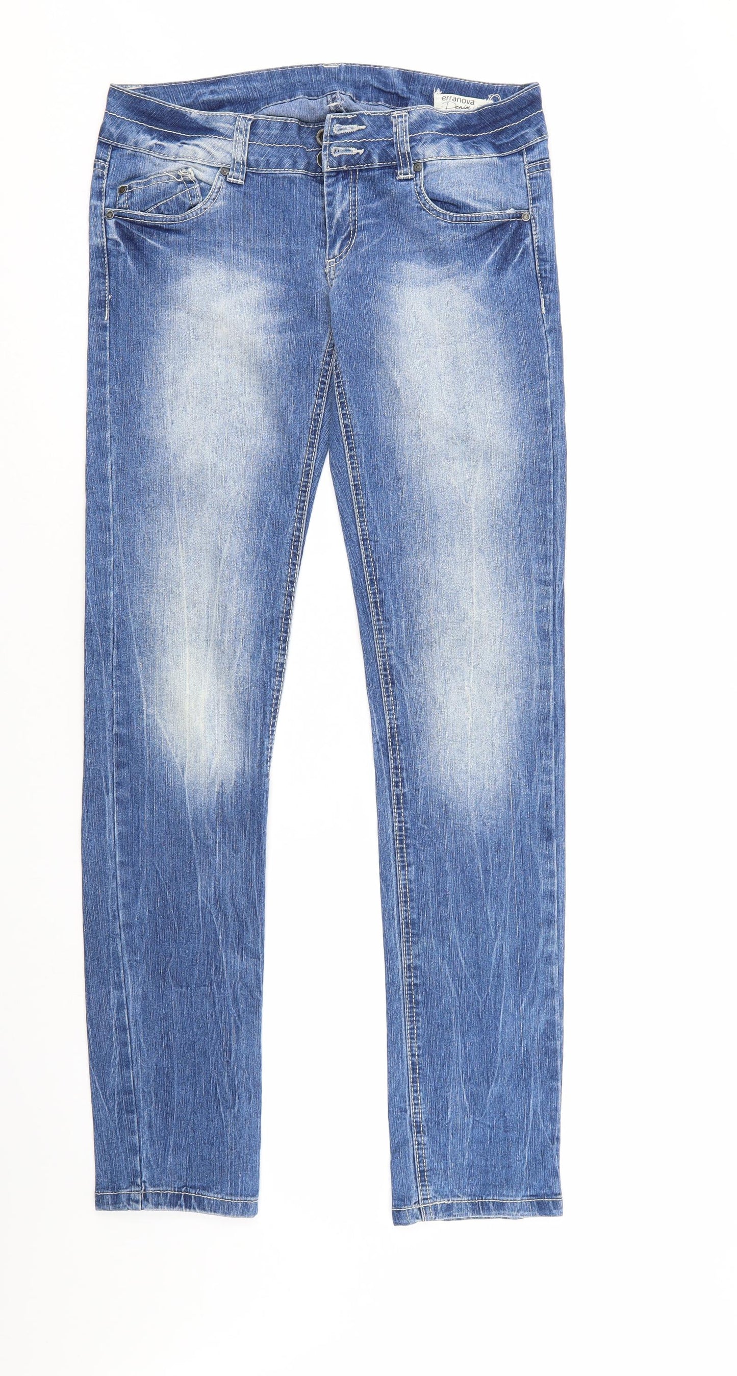 Terranova Womens Blue  Denim Straight Jeans Size M L31 in