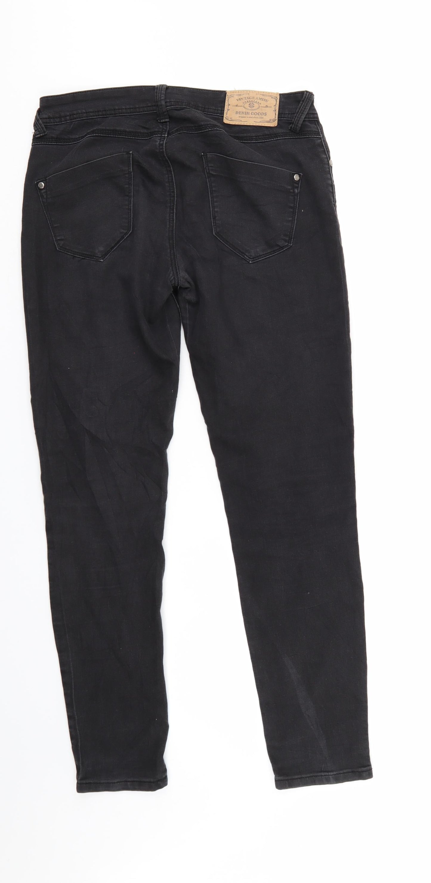 Amisu Womens Black  Denim Skinny Jeans Size 30 in L29 in