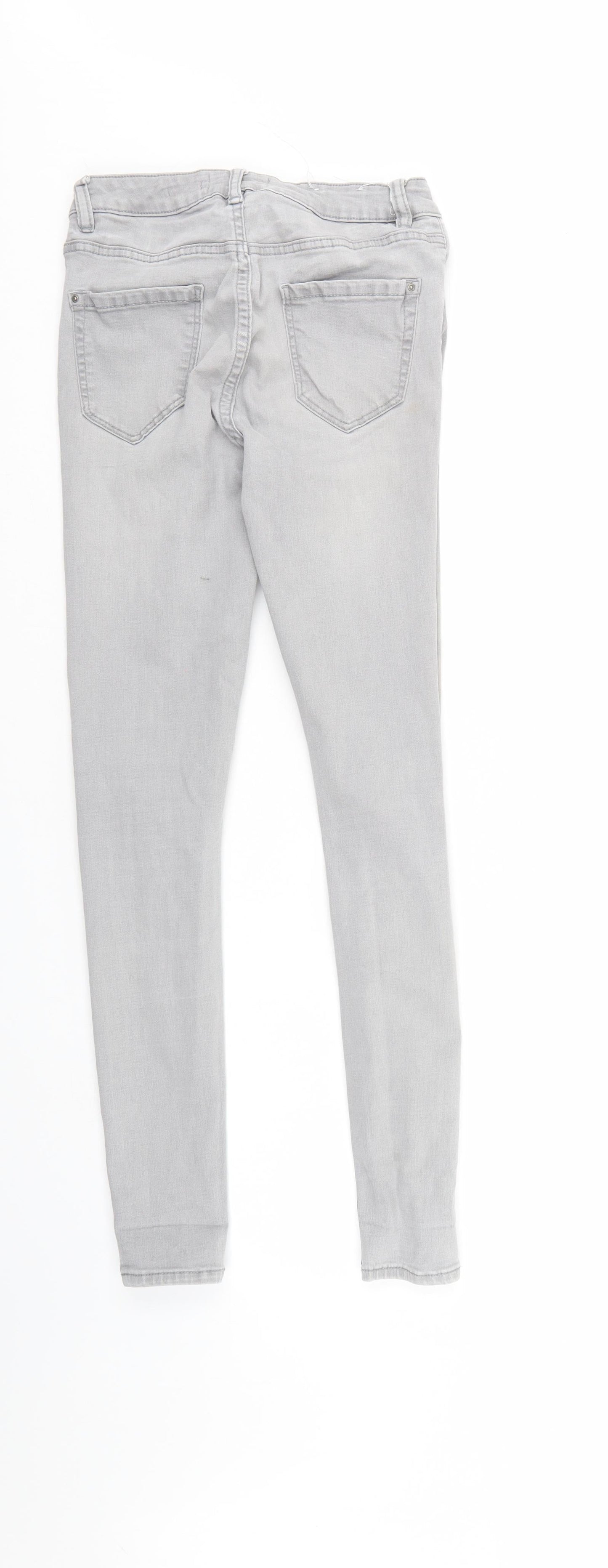 New Look Womens Grey  Denim Tapered Jeans Size 10 L28 in - Elastic Waist