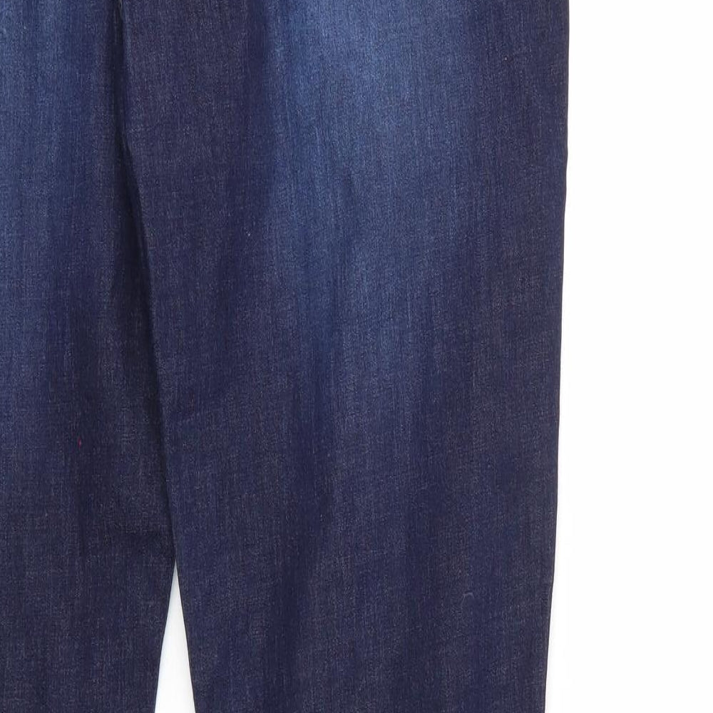 Preworn Womens Blue  Denim Straight Jeans Size 34 in L31 in