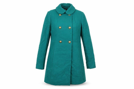 H&M Womens Green   Overcoat Jacket Size 8