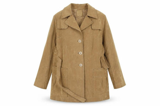 Preworn Womens Beige   Overcoat Coat Size L