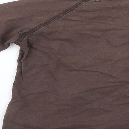 Preloved Preworn Boys Brown  Rayon Basic T-Shirt Size 2 Years - Label