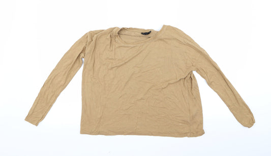 Topshop Womens Beige   Basic T-Shirt Size 6
