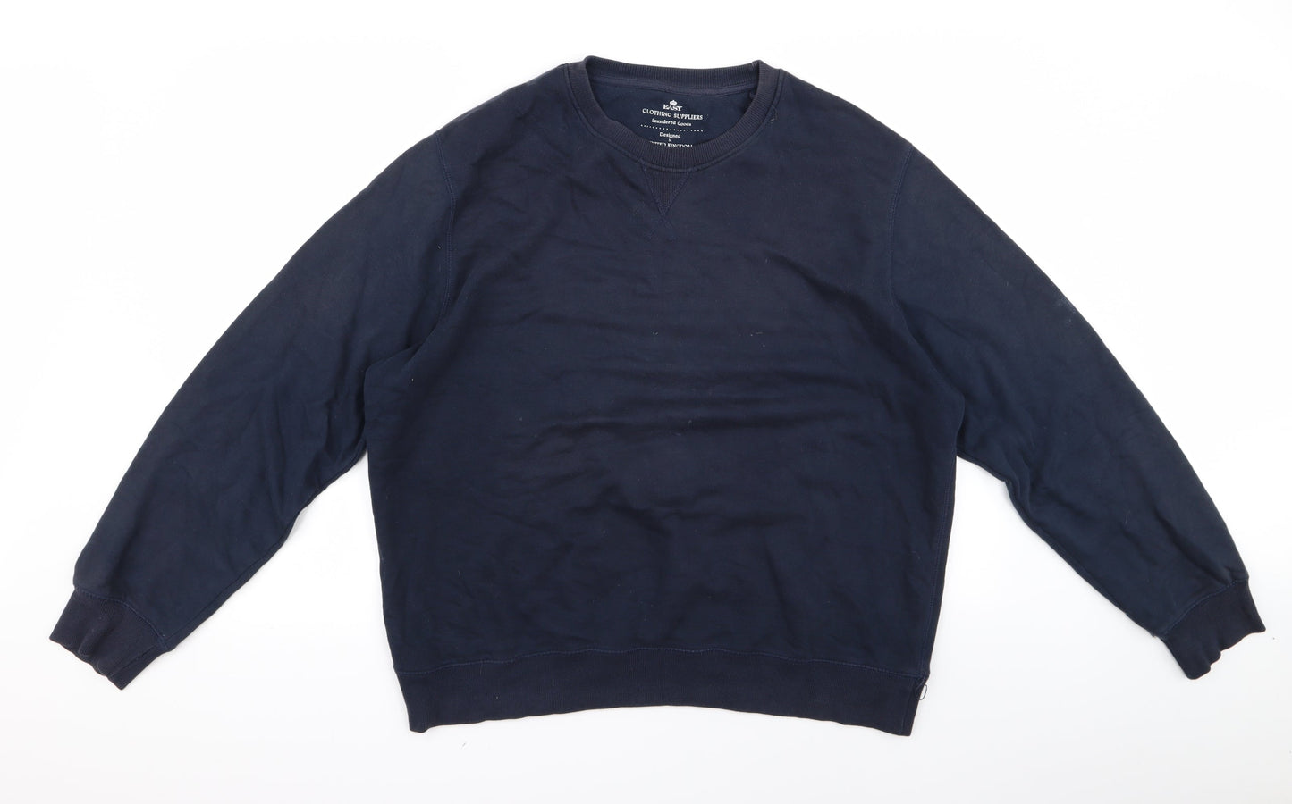 Preworn Mens Black  Rayon Pullover Jumper Size XL