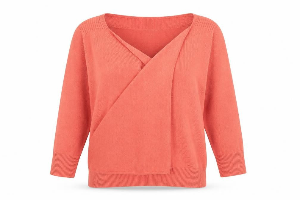 TU Womens Orange   Wrap Jumper Size 16