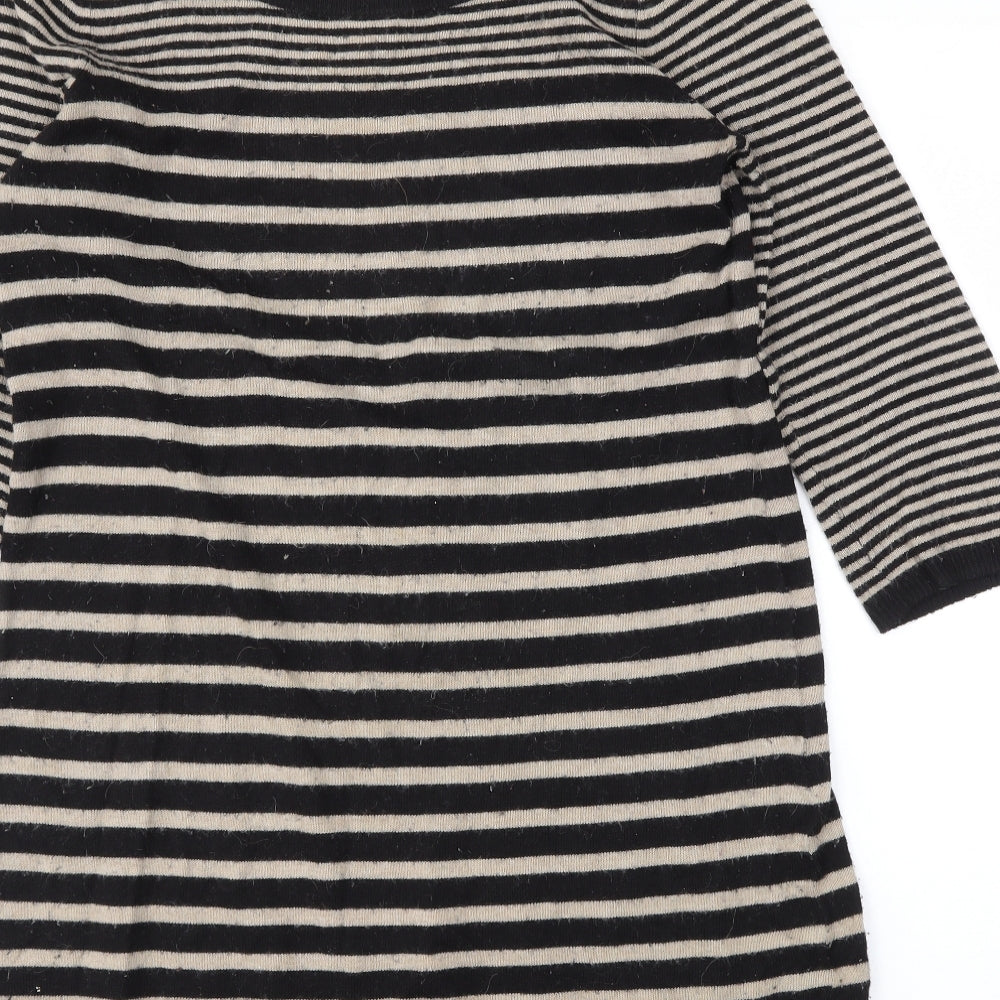 H&M Womens Black Striped  Tunic Blouse Size S