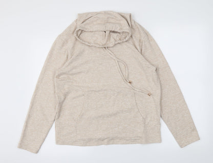 Preloved F&F Womens Beige   Pullover Hoodie Size 8 - Front