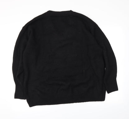 Preloved H&M Womens Black   Pullover Jumper Size M - Back