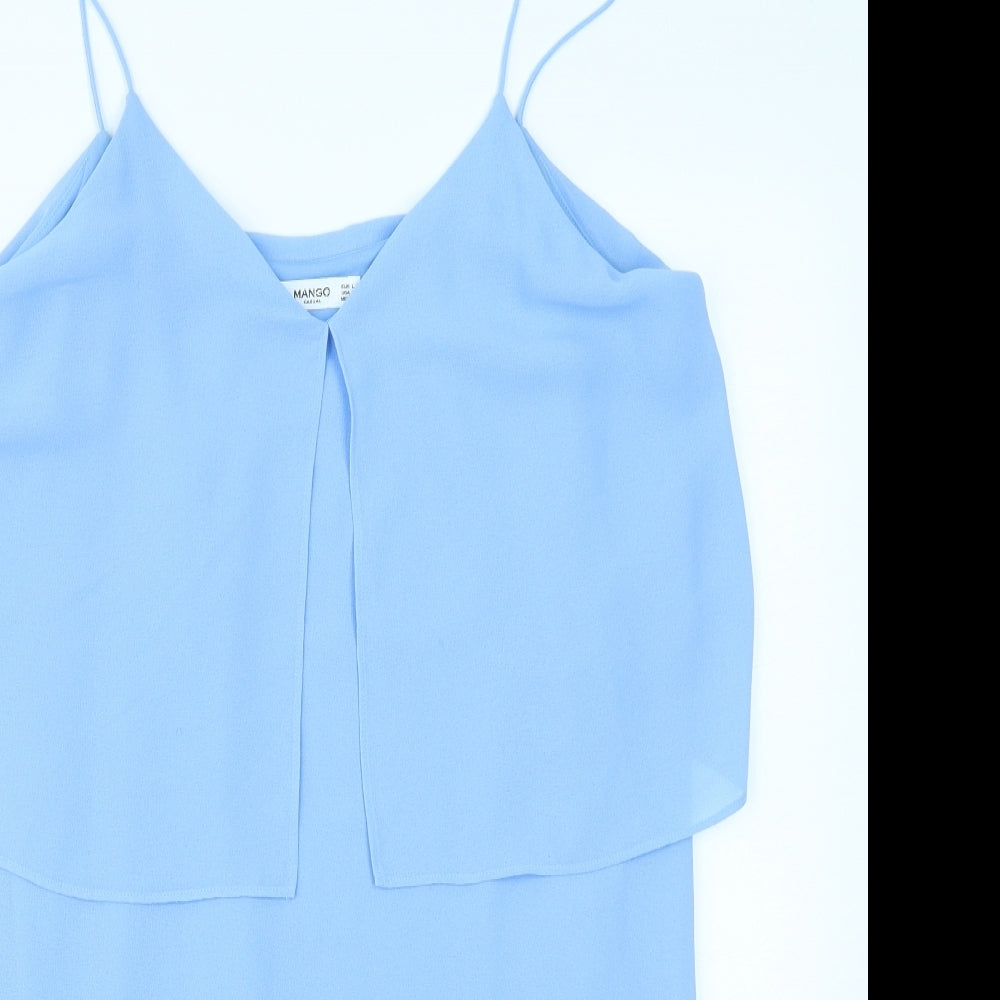 Mango Womens Blue   Basic Blouse Size L
