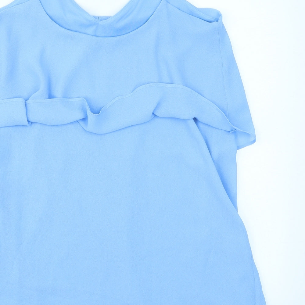 Mango Womens Blue   Basic Blouse Size L