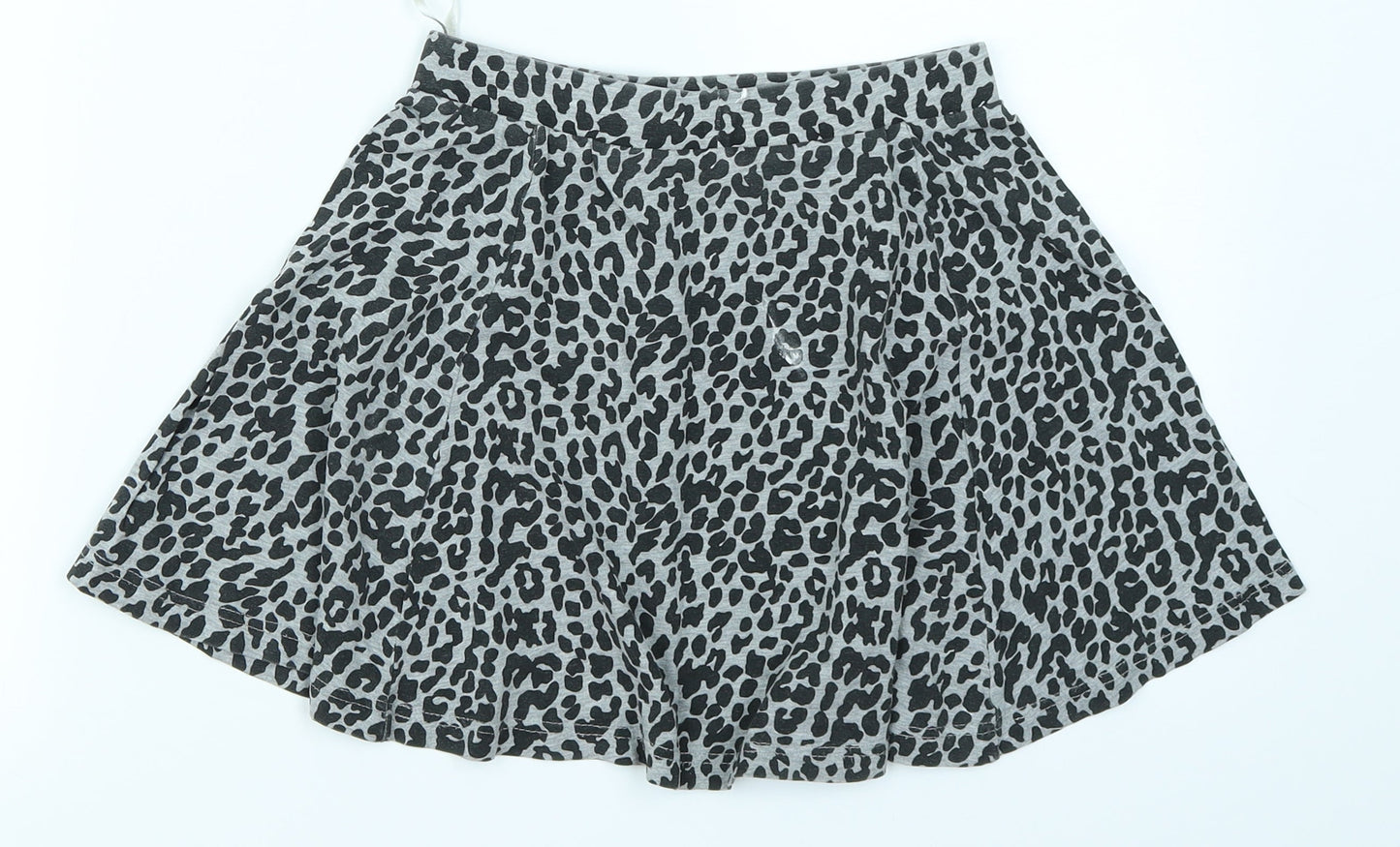 Soto Girls Grey Animal Print  Flare Skirt Size 11 Years