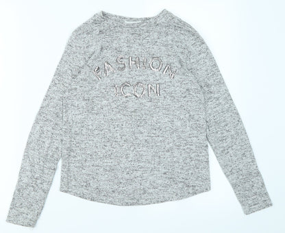 Primark Girls Grey   Basic T-Shirt Size 9-10 Years