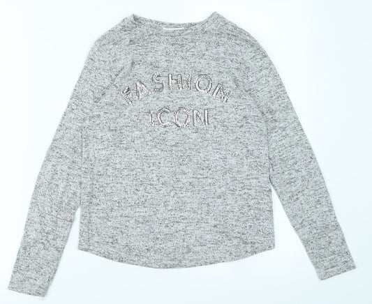 Primark Girls Grey   Basic T-Shirt Size 9-10 Years