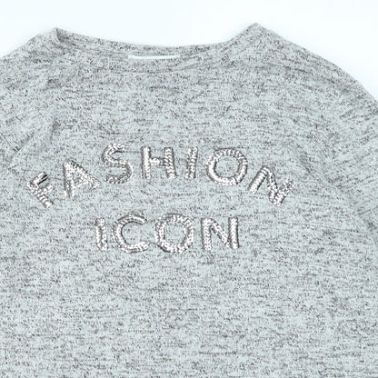 Primark Girls Grey   Basic T-Shirt Size 9-10 Years