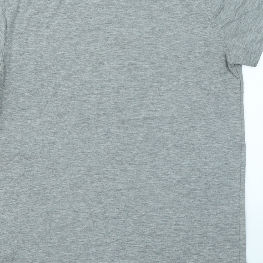Rebel Boys Grey   Basic T-Shirt Size 9-10 Years  - Dinosaur