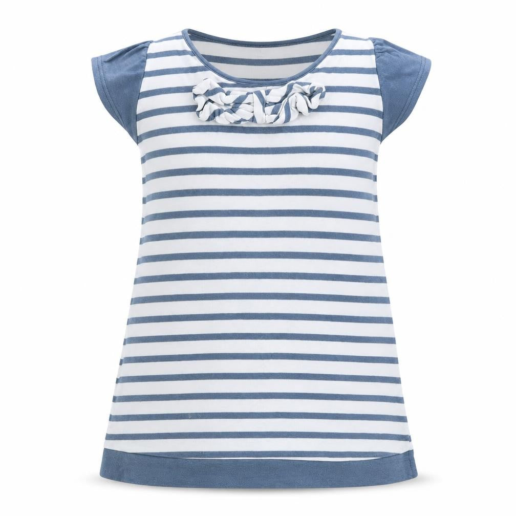 Next Girls Blue Striped Knit Jumper Dress  Size 3-4 Years
