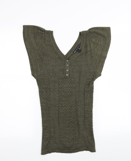 Mango Casual sports wear  Womens Green   Basic T-Shirt Size 6