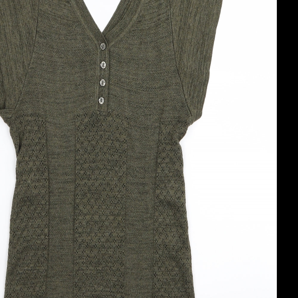 Mango Casual sports wear  Womens Green   Basic T-Shirt Size 6