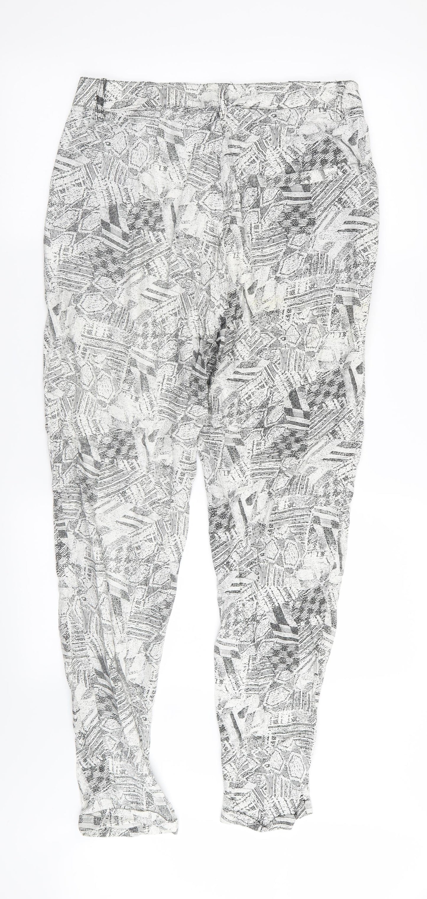River Island Womens Multicoloured Geometric  Trousers  Size 10 L27 in