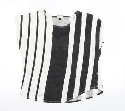 River Island Womens Multicoloured Striped  Basic T-Shirt Size 8