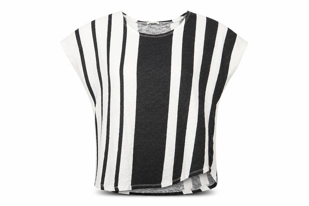 River Island Womens Multicoloured Striped  Basic T-Shirt Size 8