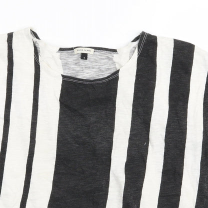 River Island Womens Multicoloured Striped  Basic T-Shirt Size 8
