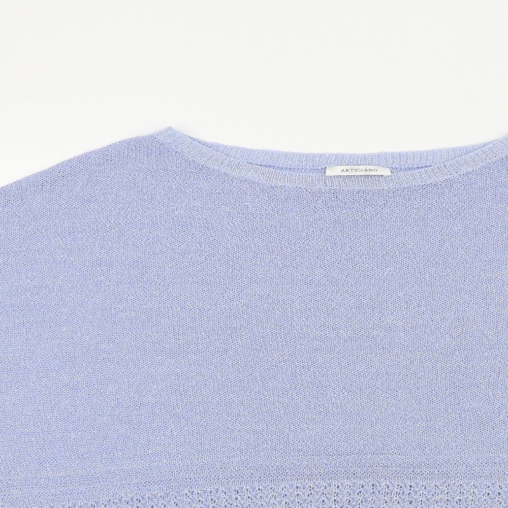 Artigiano Womens Blue   Pullover Jumper Size M